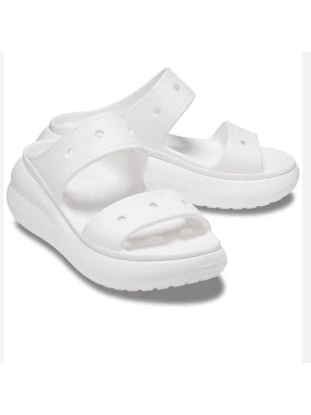 CROCS White Crush Sandal with Pink Rose, Barbie & Black Paw Charms | Size 10 - Picture 5 of 10